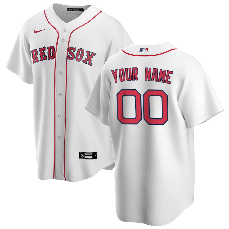 Youth Boston Red Sox Nike White Home Replica Custom MLB Jerseys